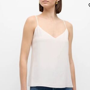 L'AGENCE Jane V-Neck Spaghetti-Strap Silk Tank